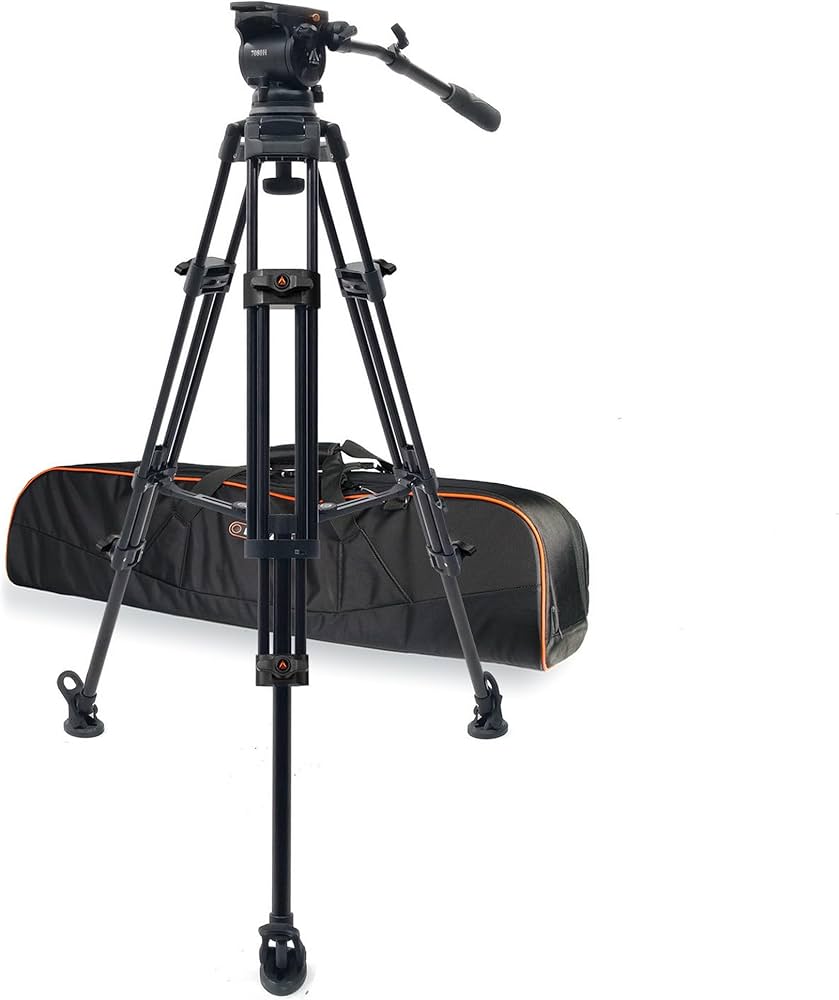 Tripié Profesional de Video E-Image EI-7080-AA con Cabezal Fluido y Alta Capacidad de Carga