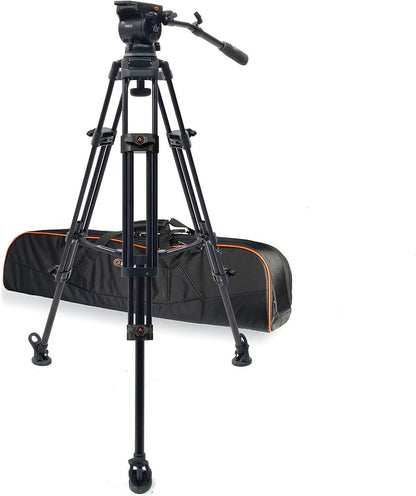 Tripié Profesional de Video E-Image EI-7080-AA con Cabezal Fluido y Alta Capacidad de Carga