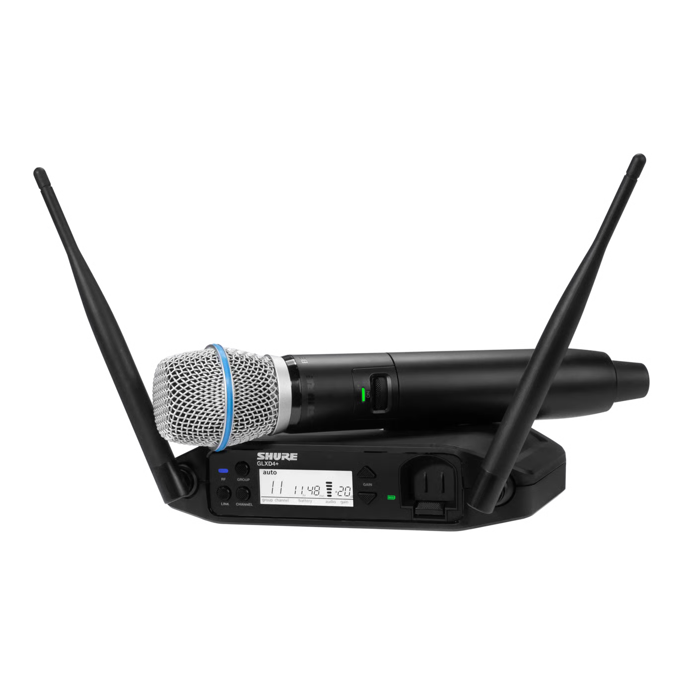 Sistema inalámbrico digital con micrófono vocal BETA®58A de mano--GLXD24+/B87A