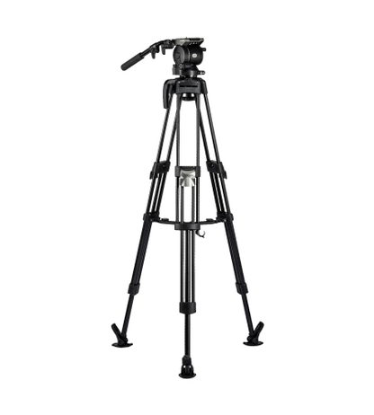 Sistema de trípode Libec HS-350MQ con cabezal H35, separador intermedio, patas de goma y estuche
