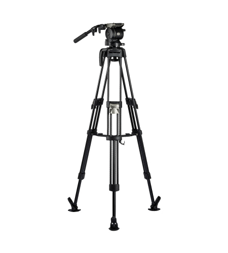 Sistema de trípode Libec HS-450MQ con cabezal H45, separador intermedio, patas de goma y estuche
