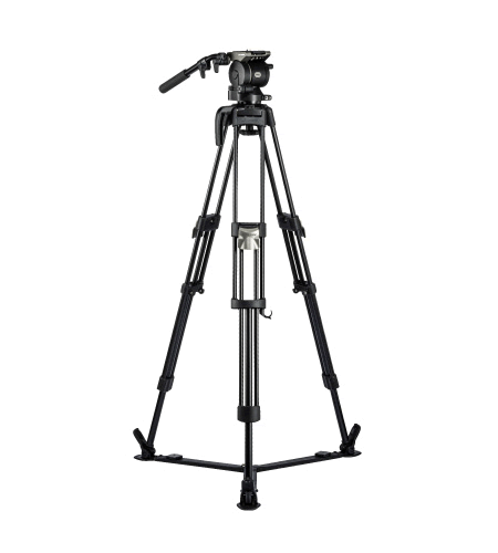 Sistema de trípode Libec HS-450Q con cabezal H45, separador de suelo y estuche