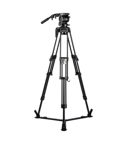 Sistema de trípode Libec HS-450Q con cabezal H45, separador de suelo y estuche