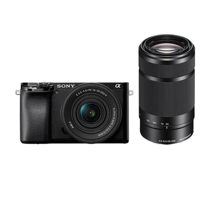 Combo: Cámara Digital Mirrorless APS-C ILCE-6100K: A6100 + Lente SELP16502 + Lente E 55-210