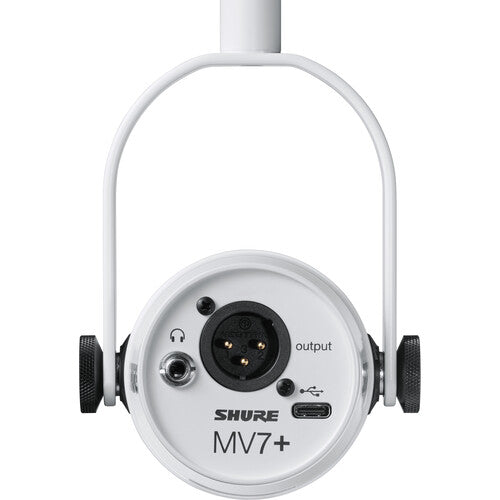 Micrófono Shure MV7+ Podcast XLR/USB (blanco)