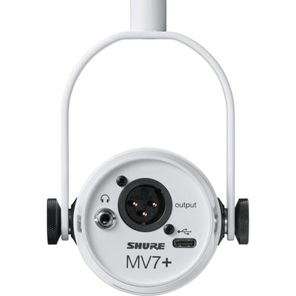 Micrófono Shure MV7+ Podcast XLR/USB (blanco)