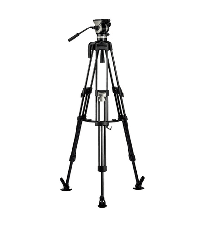 Sistema de trípode Libec NX-300MQ con cabezal N30, separador intermedio, patas de goma y estuche