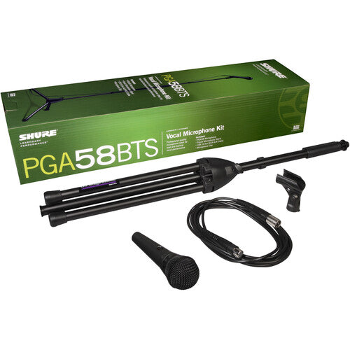 Kit de micrófono vocal Shure PGA58BTS con micrófono cardioide PGA58