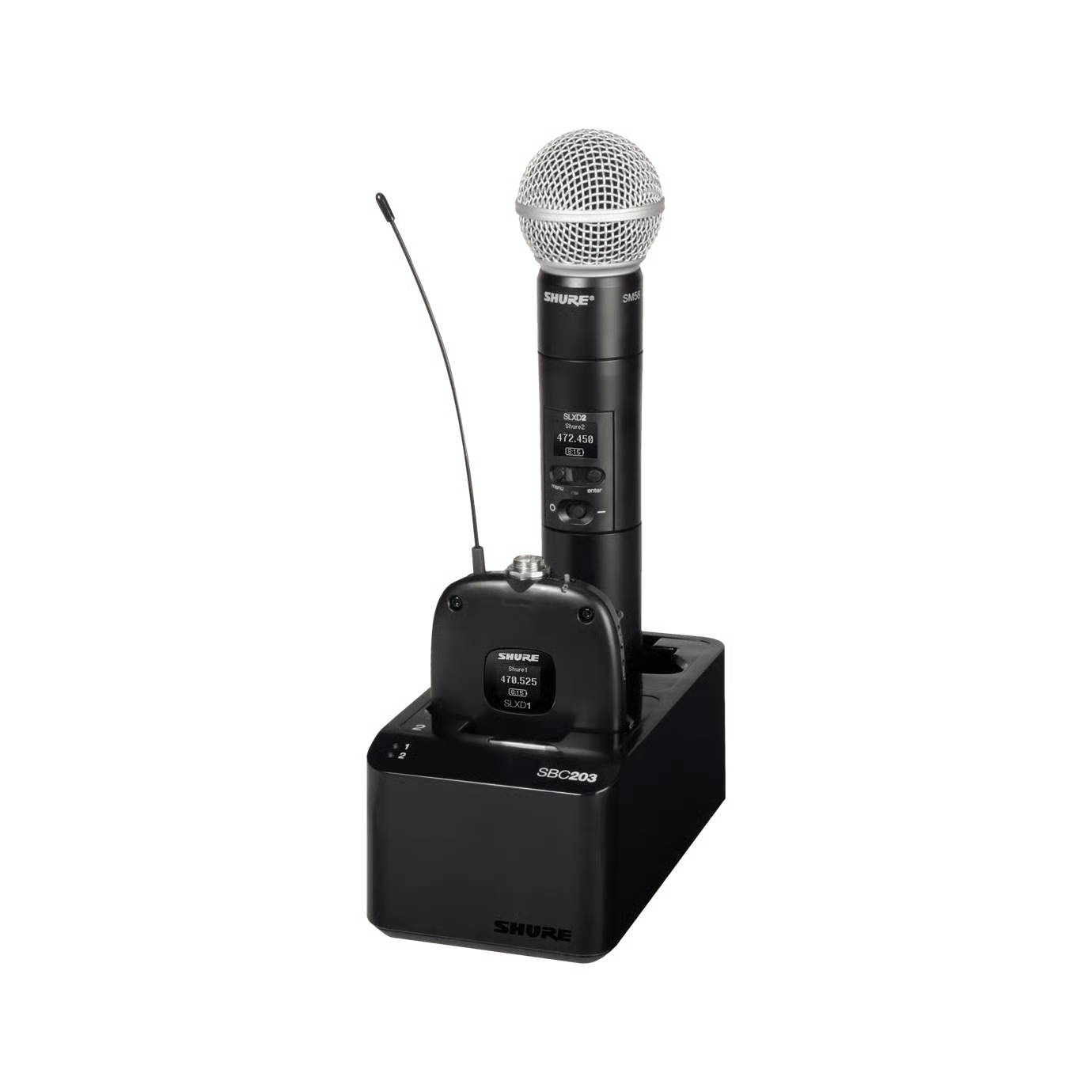 SBC203-US Estación de carga de acoplamiento doble para batería de iones de litio SB903