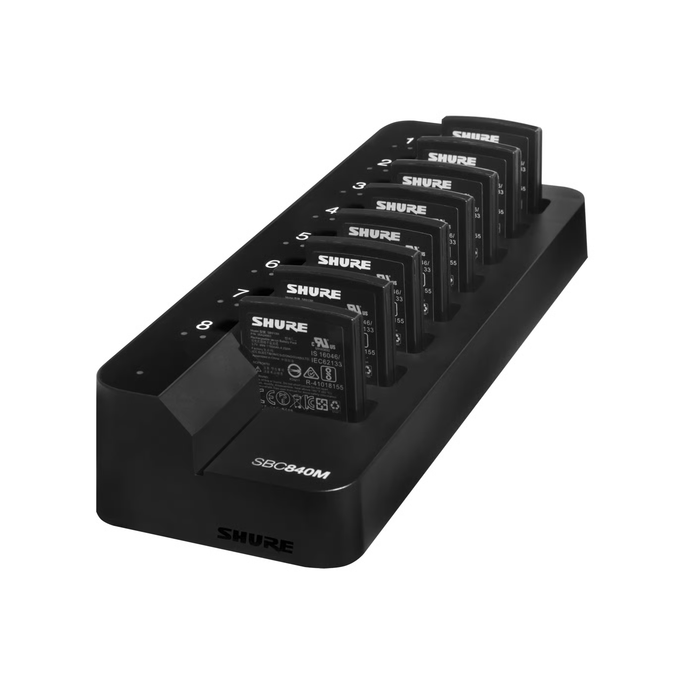 SBC840M-US Cargador em red de ocho posiciones para las baterías SB910M