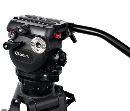 Tripié Profesional OZEN System 6AL2HDS Heavy Duty con Cabezal Fluido AGILE 6S (Payload 1–8 kg, Bowl 75 mm)