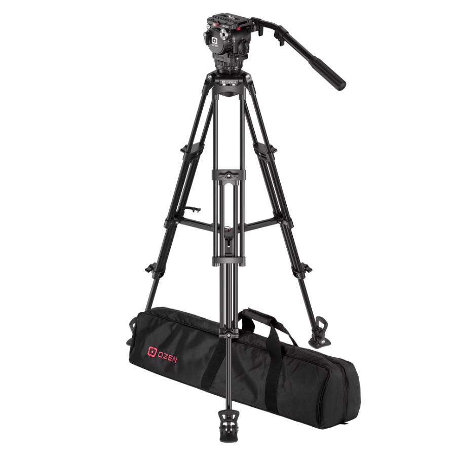 Tripié Profesional OZEN System 6AL2S con Cabezal Fluido AGILE 6S (Payload 1–8 kg, Bowl 75 mm)