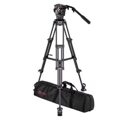 Tripié Profesional OZEN System 6CF2S de Fibra de Carbono con Cabezal Fluido AGILE 6S (Payload 1–8 kg, Bowl 75 mm)