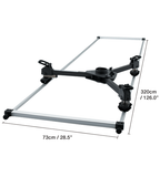 Sistema de rieles de pista Libec TR320 con plataforma rodante y estuche