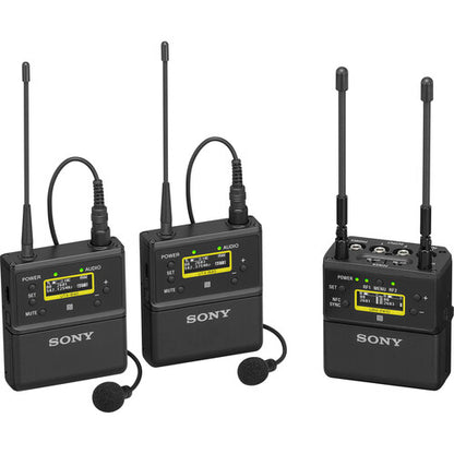 Sistema de micrófono inalámbrico omnidireccional de solapa Sony UWP-D27 para dos personas con montaje en cámara